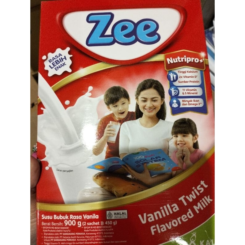 

susu Zee vanilla twist 2 x 450 gram exp 7 juni 2025