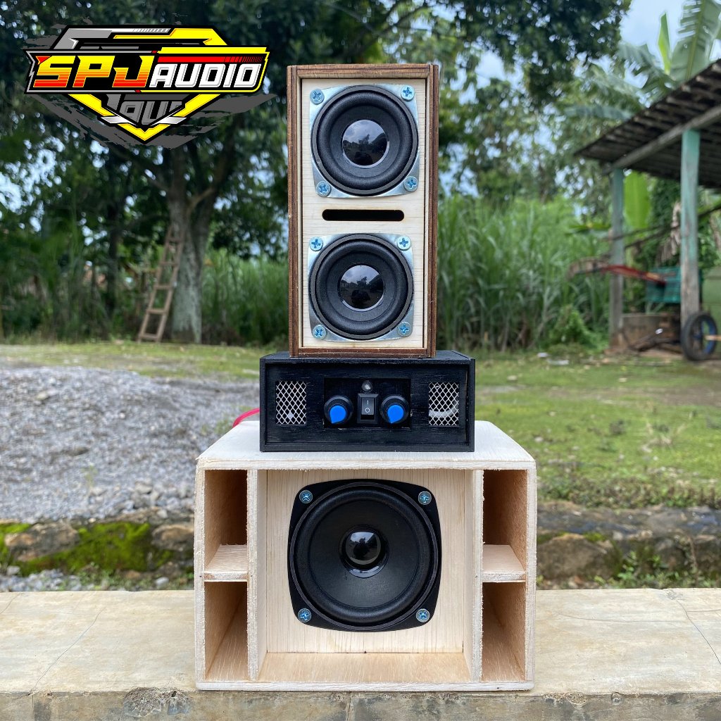 Paket Sound Miniatur Fullset Box SPL 3 Inch dan Line Array 2 Inch Plus Speaker Lengkap Amplifier Sia