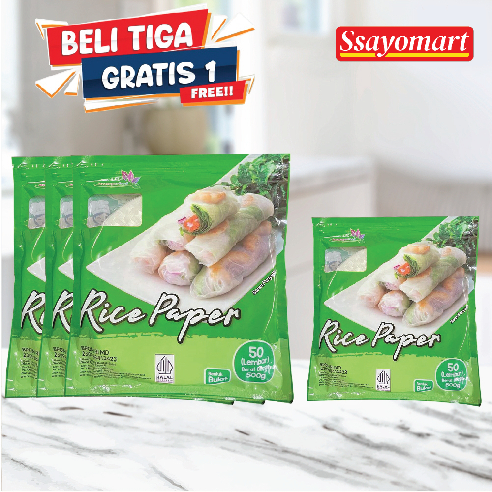 

[ BELI 3 GRATIS 1] Rice Paper 500G / Banh Trang High Quality Rice Paper / Kulit Lumpia Vietnam Rice Paper / rice roll spring roll 500G