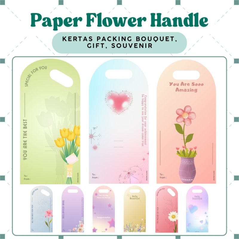 

flower card | paper flower holder | kertas packing bunga READY SIAP KIRIM