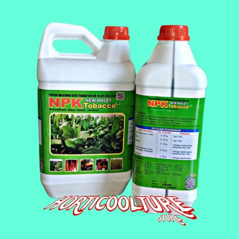 pupuk TBK teembakau npk 5 liter mempertebal dan melebarkan daun nutrisi tanaman fungsi ganda booster