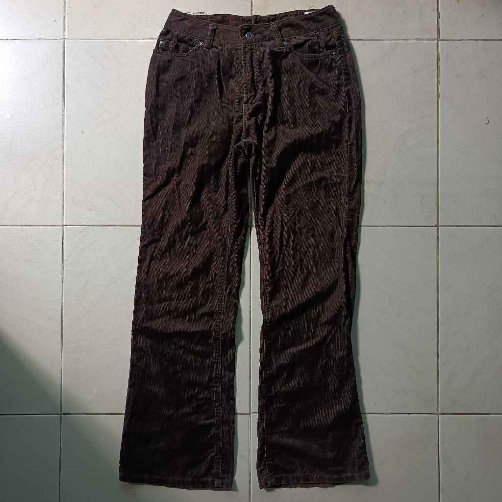 Corduroy Pants Dark Brown by Topvalu Second Original