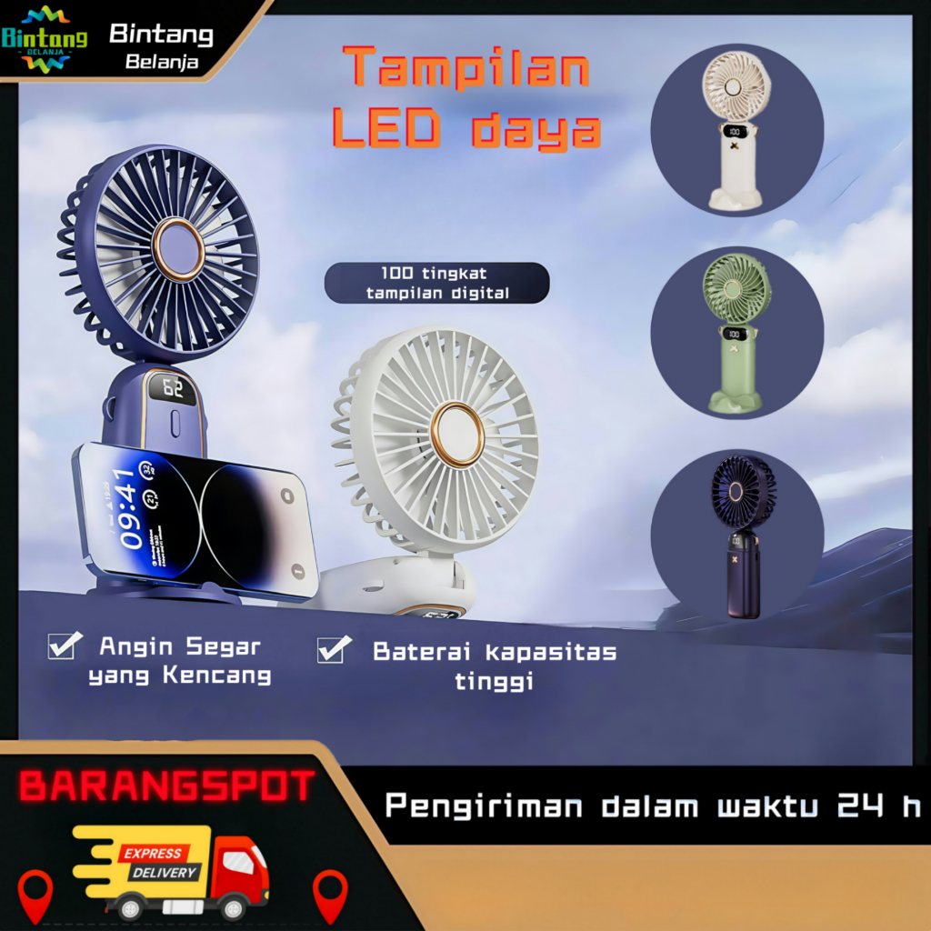 Kipas listrik kecil di meja kantor yang sangat senyap /Angin kencang /Kipas kecil genggam turbin /Ki