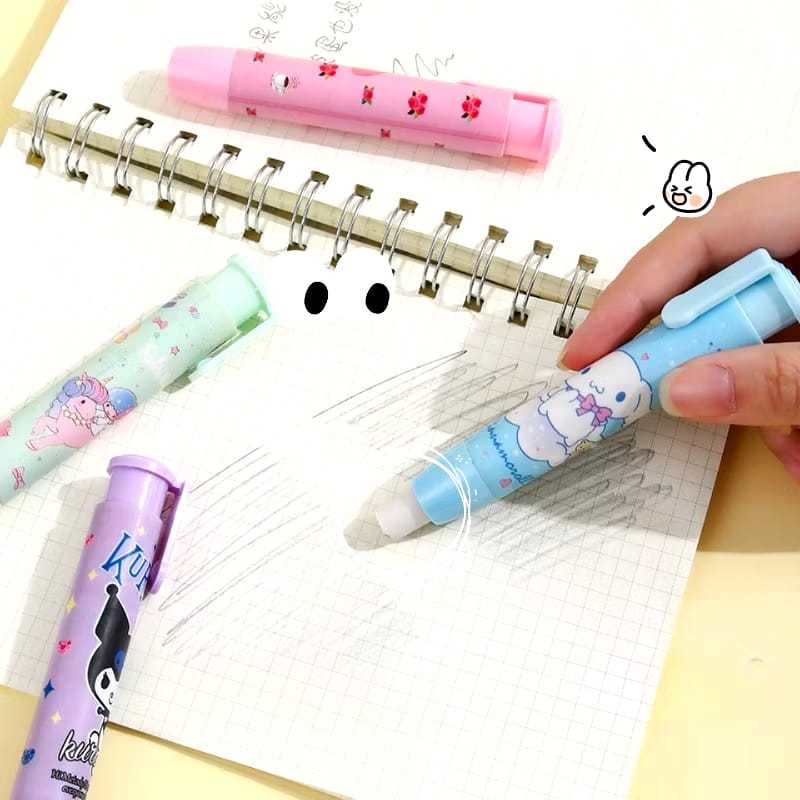 

ZO20 Penghapus Pensil Mekanik Cetekan Press Mechanical Pencil Eraser Penghapus Pensil Mekanik Motif Karakter Kartun