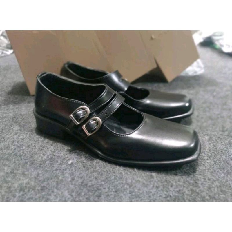 Sepatu Paskibra Wanita Sepatu Pantofel PDH Hitam Formal Wanita