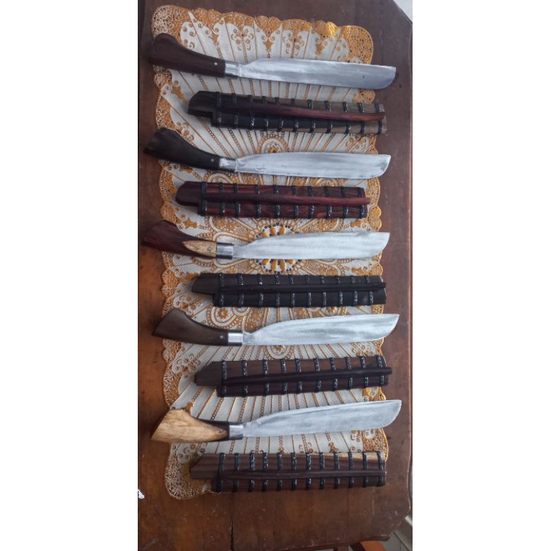 pisau kuduk gerahang bahan jeep willys kayu full sonokeling utas rotan atau nilon