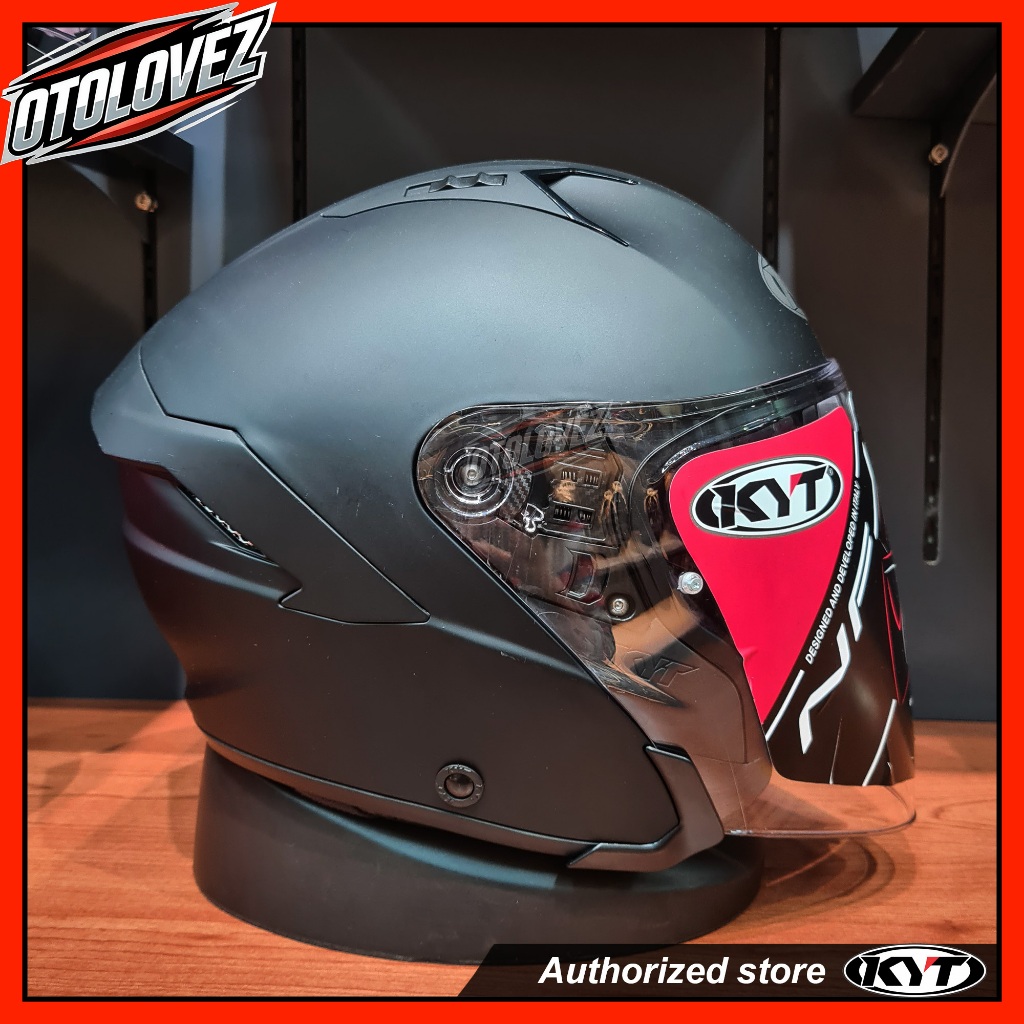 HELM KYT NFJ SOLID BLACK DOFF