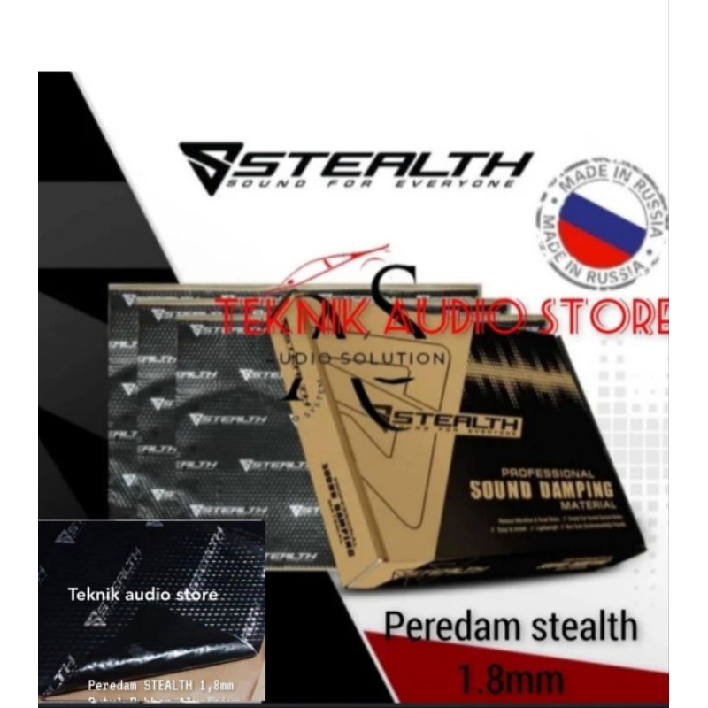 Peredam Mobil STEALTH 1.8mm Aluminium Butyl Rubber-Made In Rusia