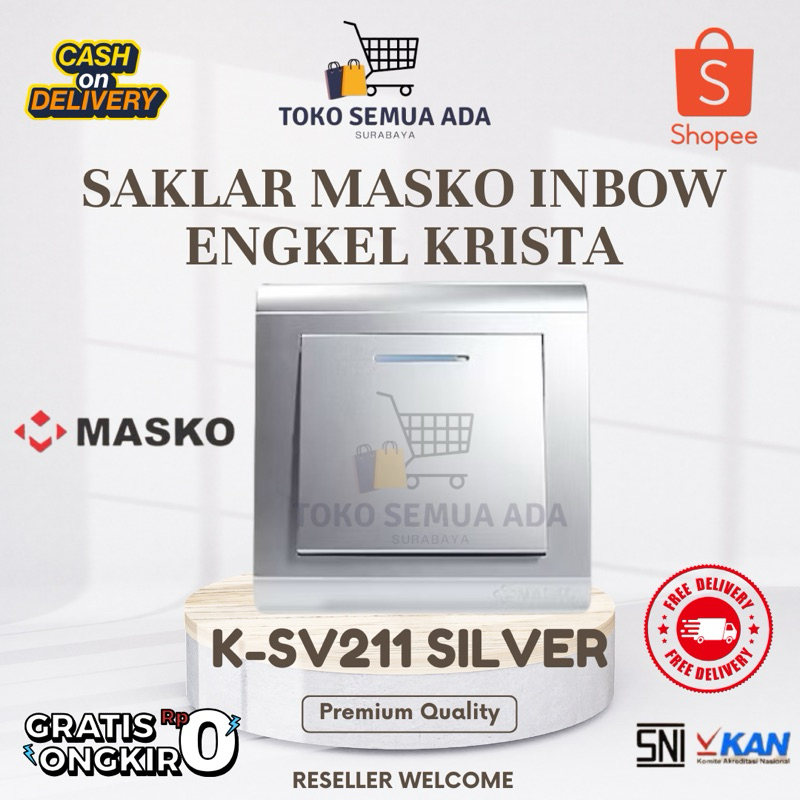 SAKLAR MASKO KRISTA Inbow Engkel K-SV211 Silver
