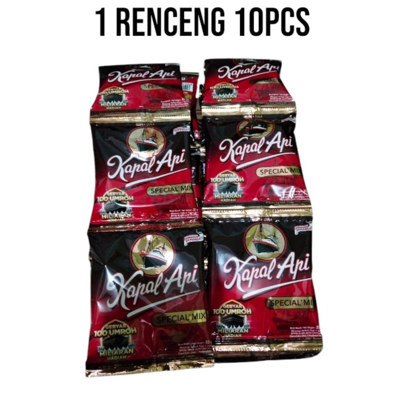 

Kopi kapal api spesial mix 1renceng isi 10 bks