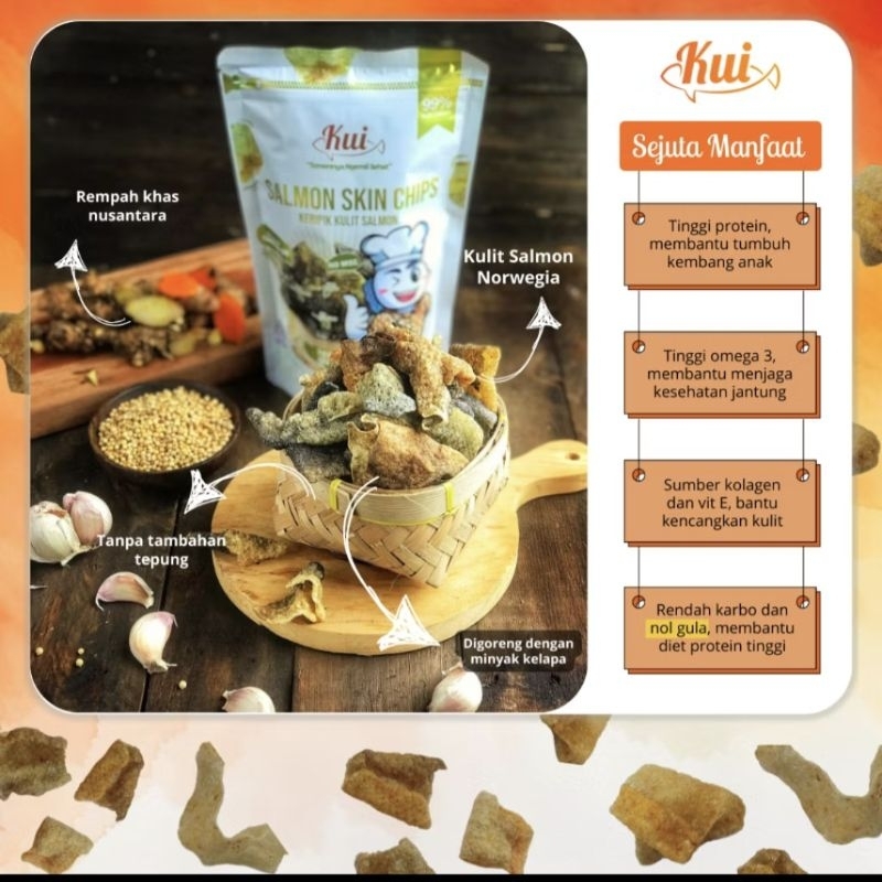 

salmon skin/keripik kulit ikan salmon/ non msg/ non pengawet/mpasi bayi dan anak/
