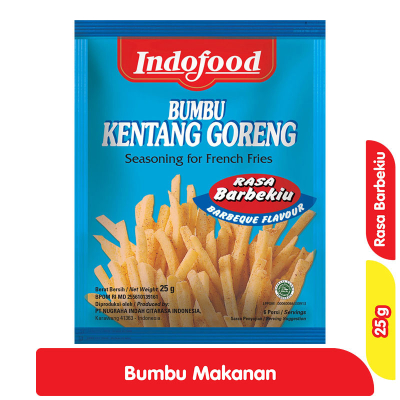 

Indofood Bumbu Kentang Goreng Barbekiu 25 g
