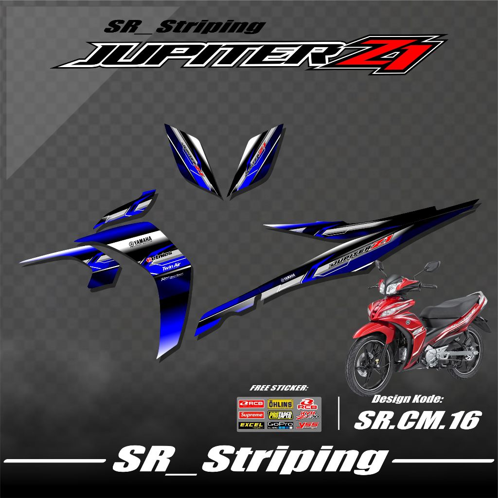 ( COD ) Striping Sticker Jupiter Z1 Variasi / Stiker Jupiter Z1 - Variasi Jupiter Z1 SR.16