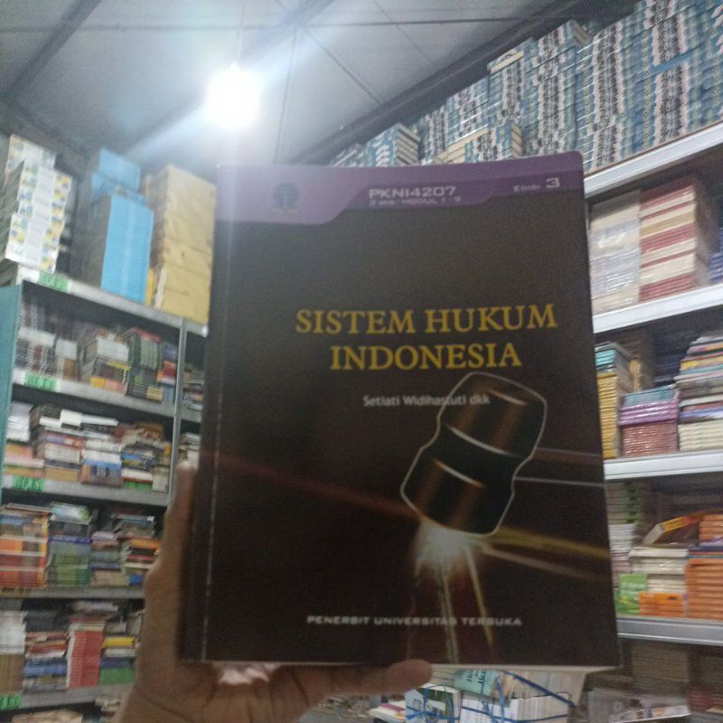 BUKU HUKUM / UT / UNIVERSITAS TERBUKA / BACAAN ILMU SOSIAL / MAHASISWA / SISTEM HUKUM INDONESIA / PR