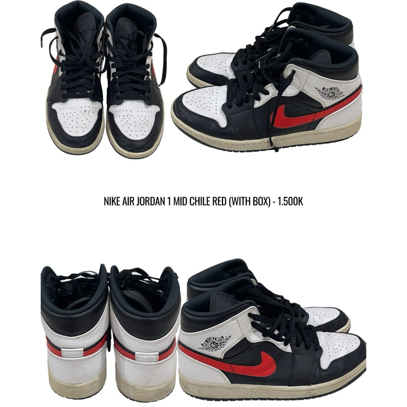 NIKE AIR JORDAN 1 MID CHILE RED (WITH BOX)