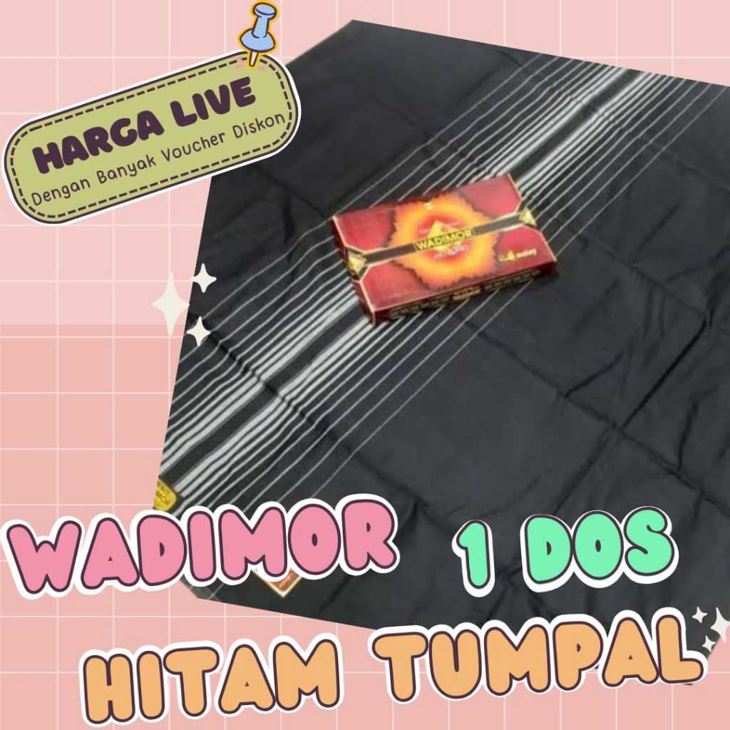 |HARGA LIVE| Sarung Wadimor Hitam Tumpal 1 DOS / Sarung Dewasa / Sarung Grosir Ecer