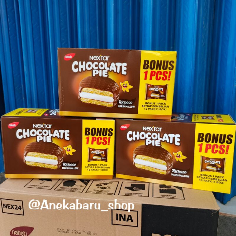 

( 1 BOX / 12+1 PCS ) Nabati Nextar Chocholate Pie
