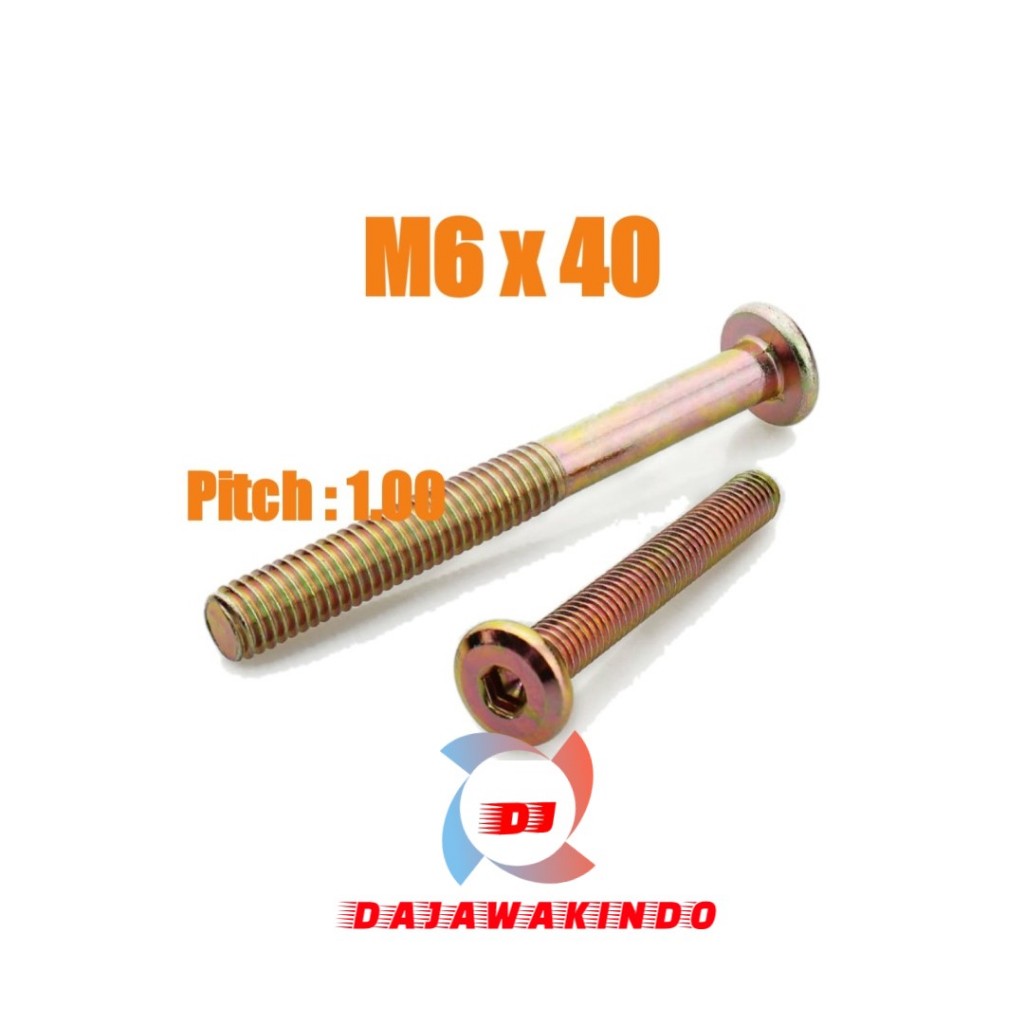 Baut Furniture / JCBC M6 x 40 / JCBC Kuning