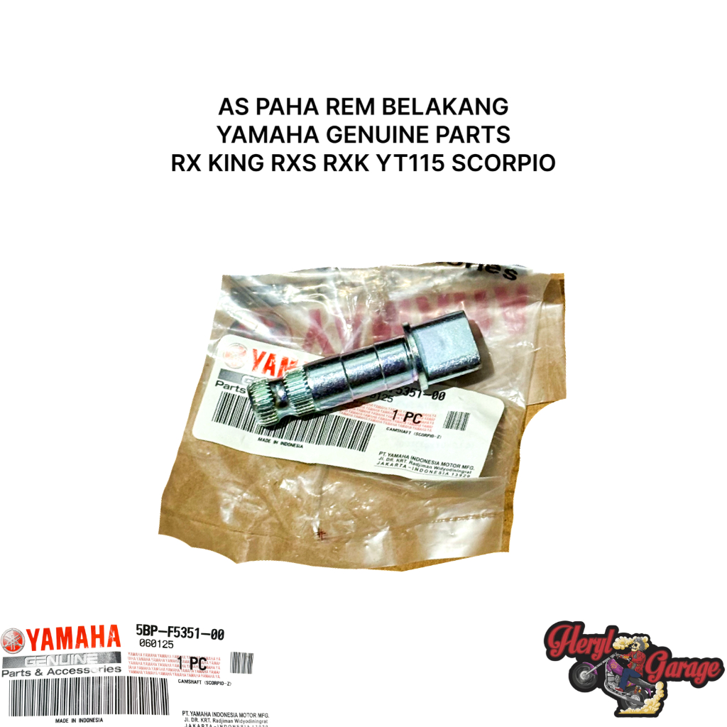 AS PAHA REM BELAKANG RX KING RXK RXS YT115 ORIGINAL YAMAHA GENUINE PARTS
