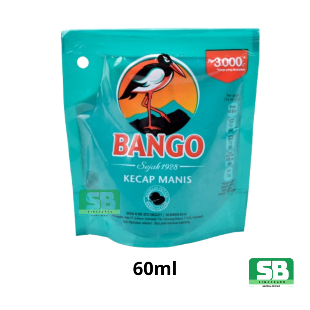 

BANGO KECAP MANIS POUCH 60mL/77gr Kemasan Terbaru