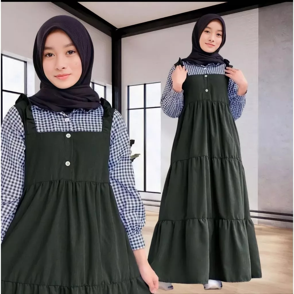 Dress Anak Perempuan Umur 12 Tahun Delia Tahun 2025 Baju Lebaran