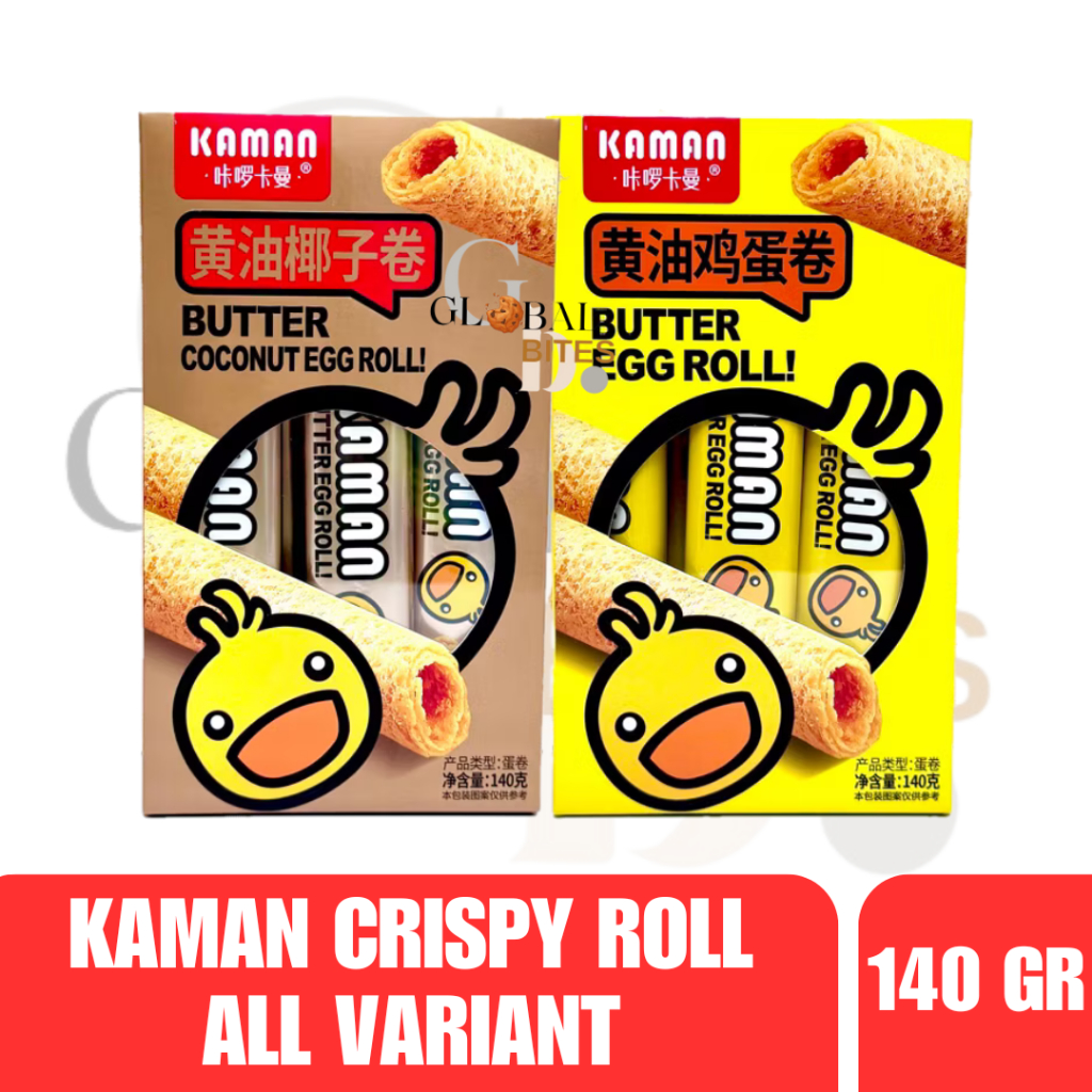 

Kaman Crispy Egg Roll Butter Milk Coconut Wafer 140gr (Wajib Xtra Packing)