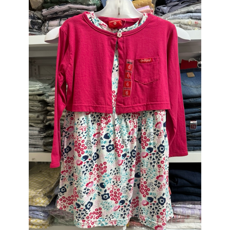 Cool Girl Setelan Dress Anak Perempuan plus Bolero