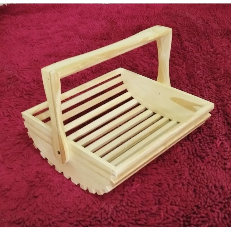 Keranjang Parcel Buah / Jinjingan Kayu / Keranjang Kayu