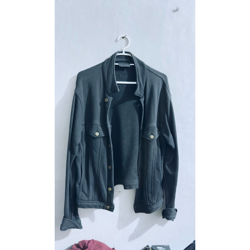 Fear Of God FOG Oversize Trucker Jacket French Terry Cotton Black - S