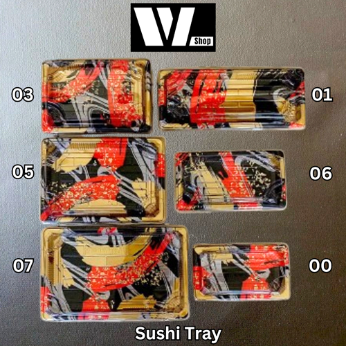 Sushi Tray / Mika Sushi / Box Sushi / Wadah Sushi Motif / WL Sushi Tray