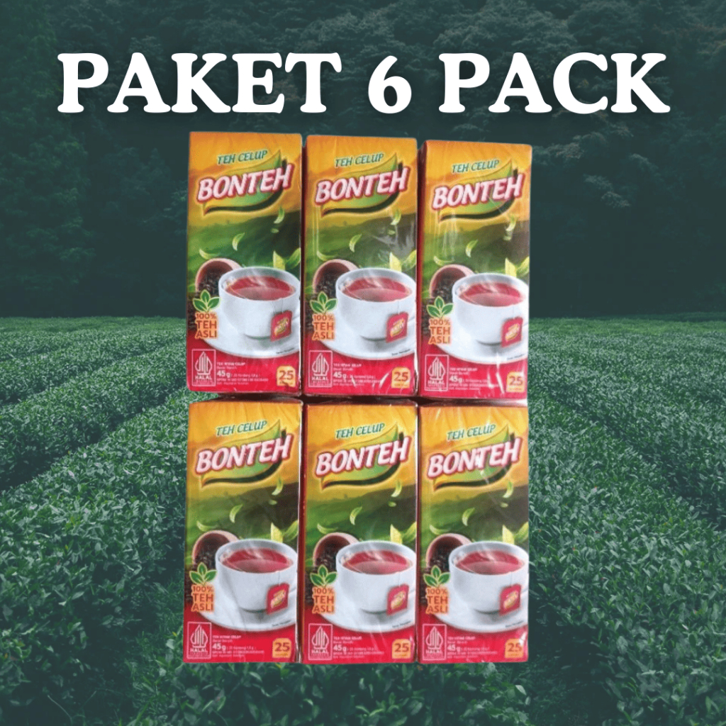 

(PAKET 6 BOX) BONTEH TEH CELUP Kotak Box isi 25 Kantong pcs x 6 Pack