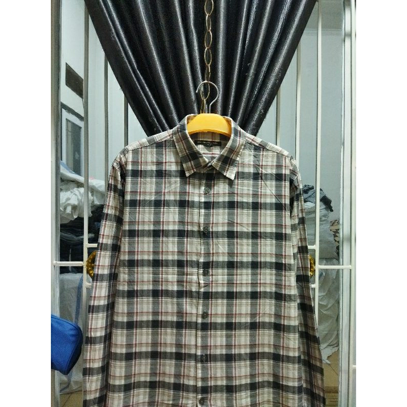 kemeja John Varvatos lengan panjang kasual pria M