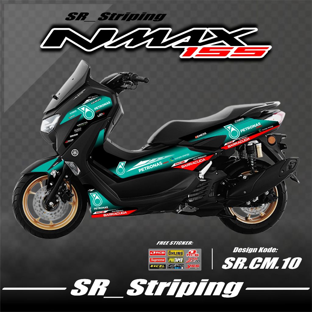 Striping Sticker NMAX NEW 2020-2023 Variasi / Stiker NMAX NEW / Variasi Yamaha NMAX NEW 155 - Bonus 
