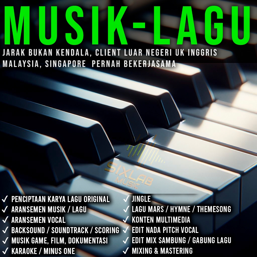 JASA PEMBUATAN LAGU ARANSEMEN MUSIK REMIX LAGU DANCE TARI DRAMA EDIT EDITING LAGU
