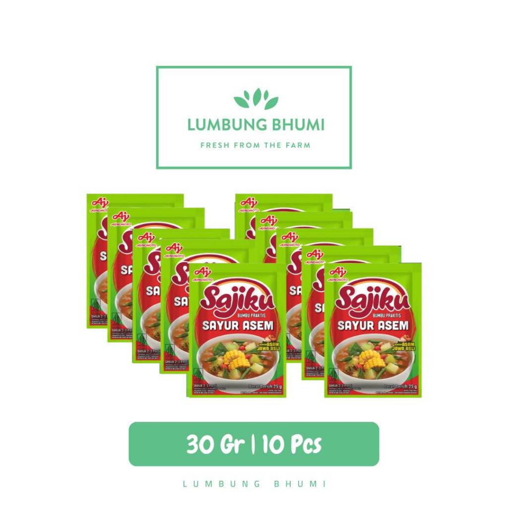 

SAJIKU Bumbu Sayur Asem 30 Gr 1 Renceng 10 Pcs - Lumbung Bhumi