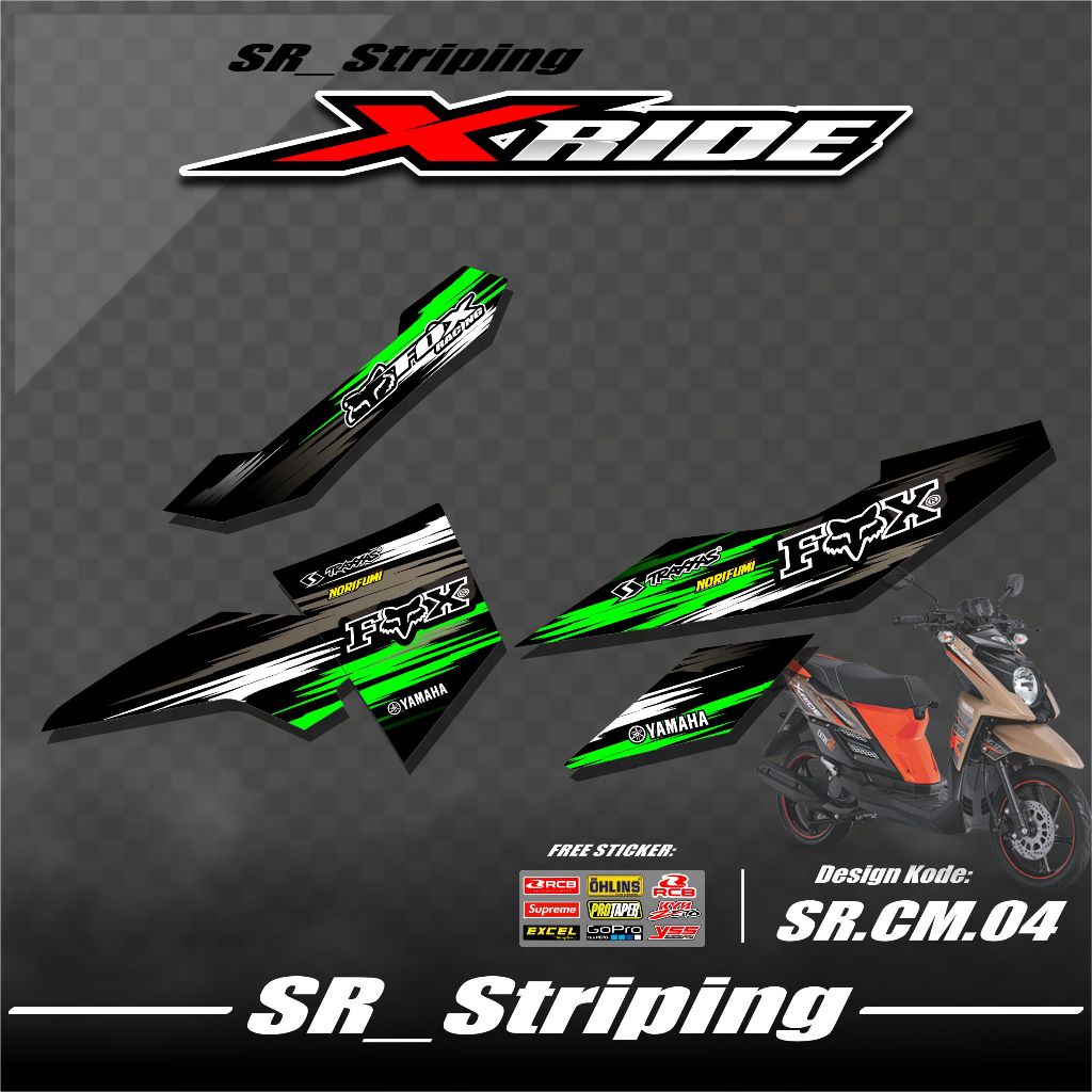 Striping Sticker X RIDE LAMA Variasi - Stiker X RIDE LAMA / Variasi Yamaha X RIDE LAMA - Bonus Stike