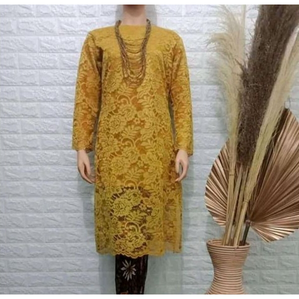 PROMO REAL PICT ATASAN KEBAYA TUNIK BROKAT JUMBO / KEBAYA SERAGAMAN PESTA / KEBAYA WISUDA / KEBAYA P