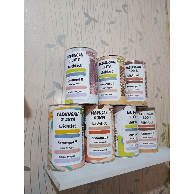 CELENGAN TARGET/celengan target wishlist target 5 juta buka tutup permanen