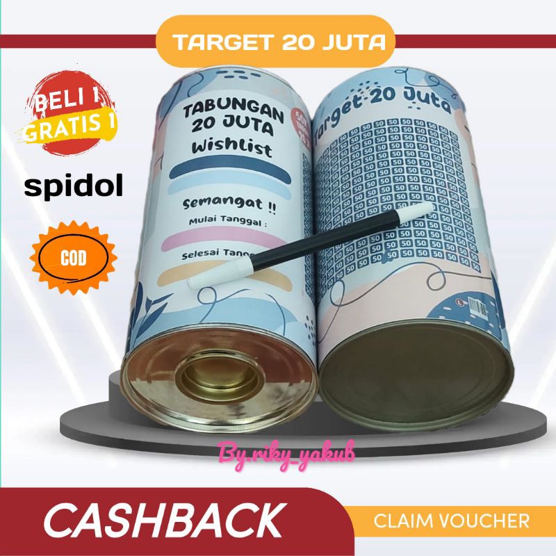 Celengan Target JUMBO target 20 juta get 50 k celengan buka tutup permanen