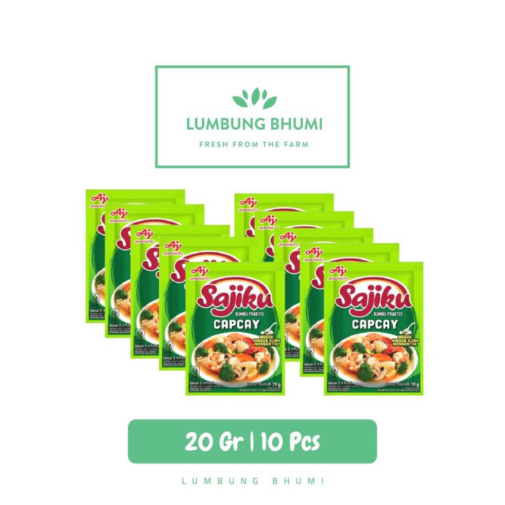 

SAJIKU Bumbu Capcay 20 Gr 1 Renceng 10 Pcs - Lumbung Bhumi
