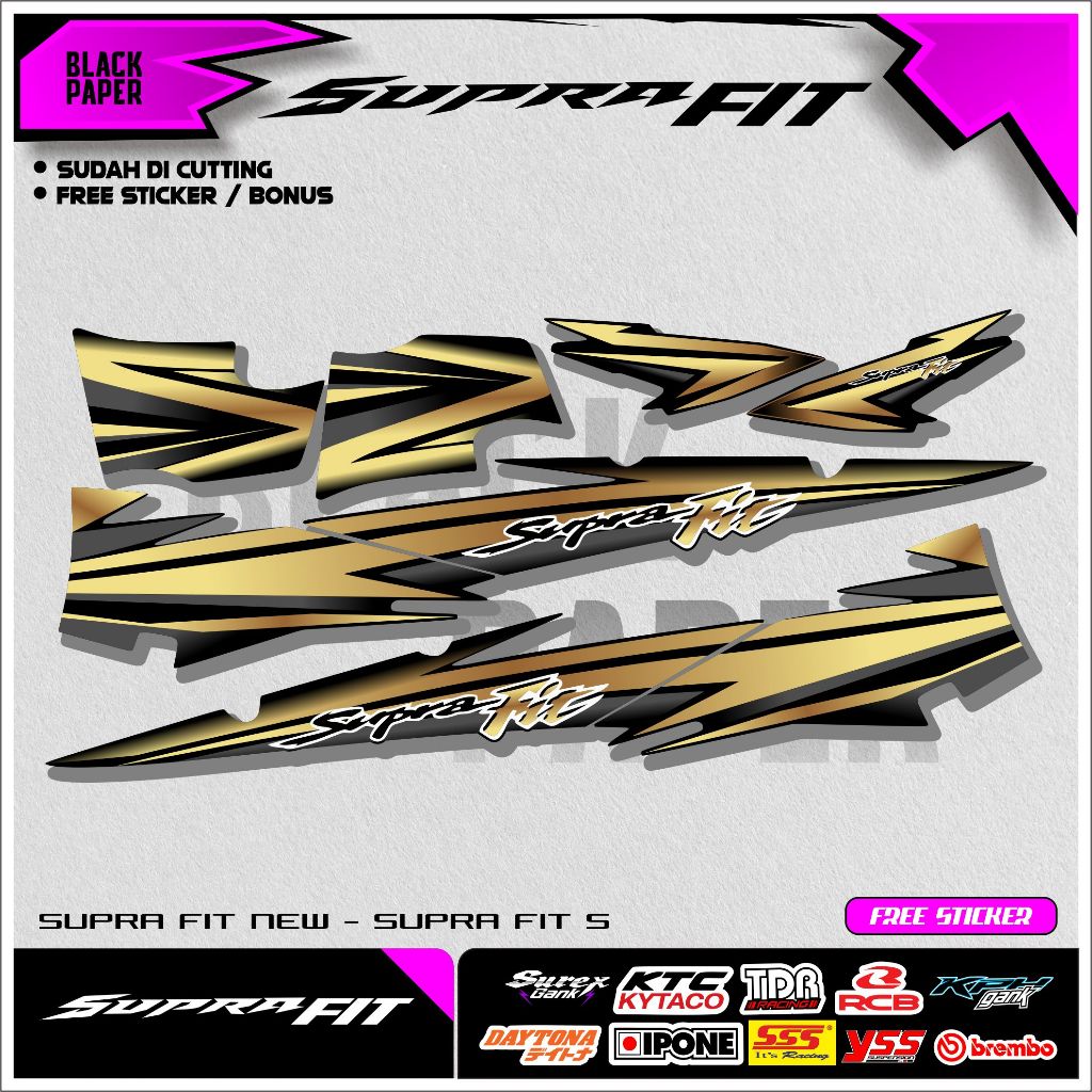 STRIPING SUPRA FIT LAMA / OLD / STIKER SUPRA FIT/ STICKER SUPRA FIT LAMA / LIST SUPRA FIT