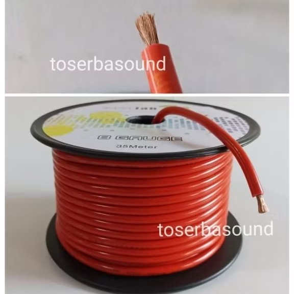 Kabel 8 AWG Setrum power Aki Ground 8awg audio mobil Jual meteran