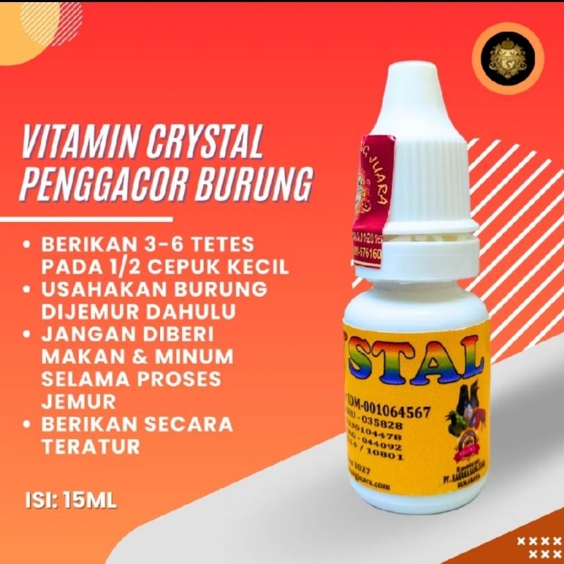 kly Cristal Rsj Vitamin Burung Kristal Vitamin Crystal Penggacor Burung