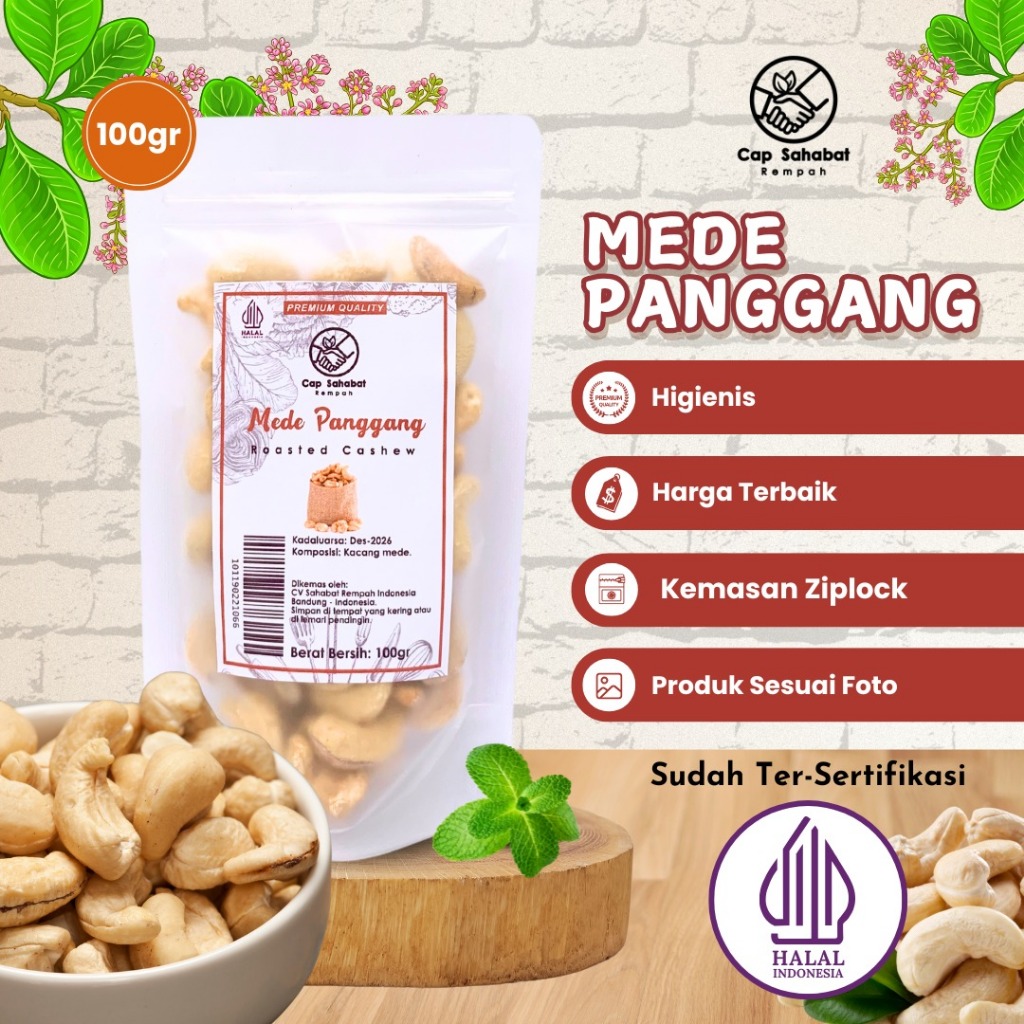 

100gr Mede Panggang / Roasted Cashew / Rempah / JSR 100% PREMIUM