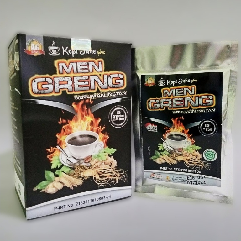 MEN-GRENG Kopi Jahe Pasak Bumi, Purwoceng Original Herbal Stamina Al-Ghuroba