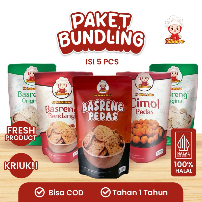 

BUNDLING 5 PCS Culinara - Basreng - Cimol