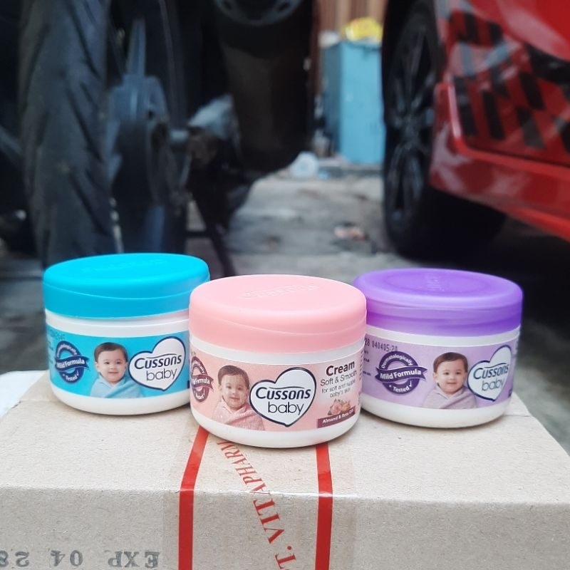 (3.pcs Random) CUSSONS BABY CREAM DERMATOLOGICALLY MILD FORMULA TASTED 2025 isi.50g Original