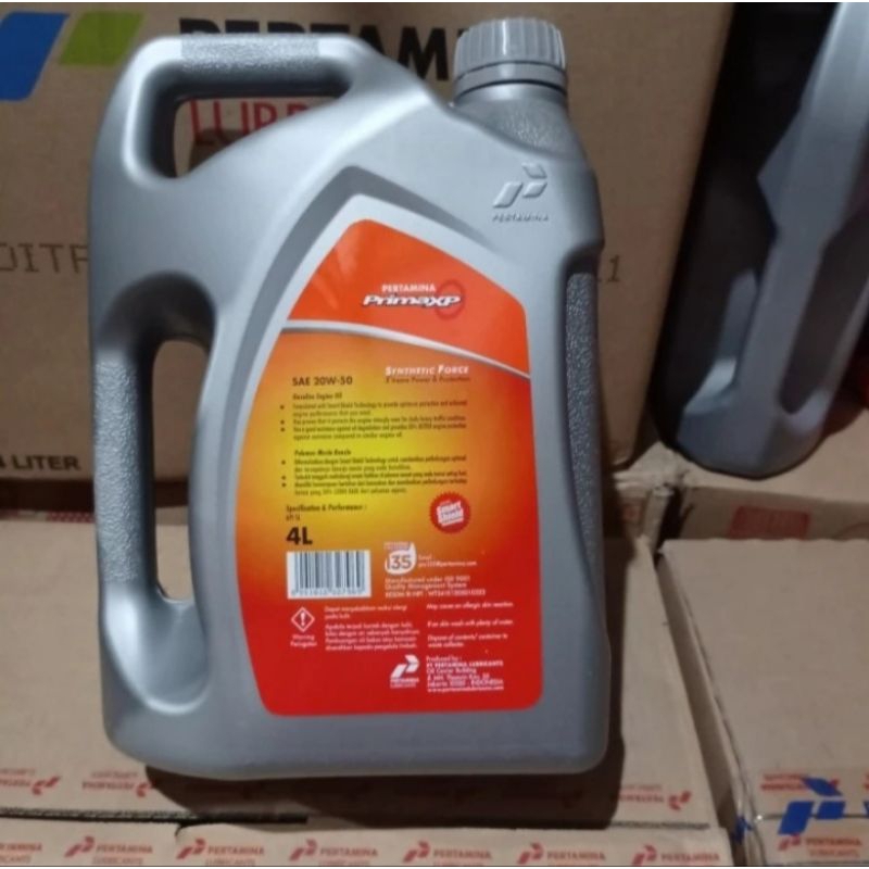 oli pertamina prima XP 2050 kemasan 4 liter