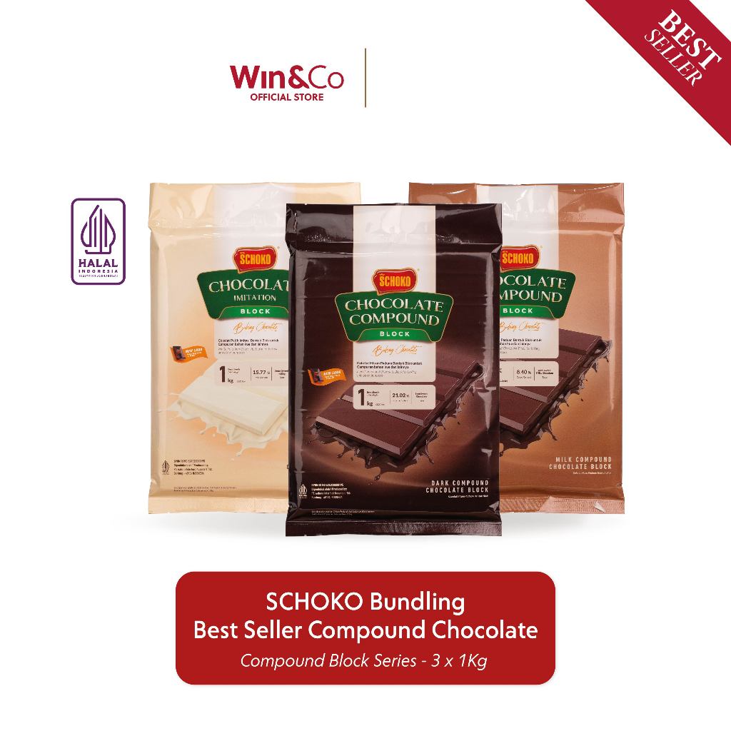 

SCHOKO Bundling Best Seller Compound Chocolate - 3 x 1kg