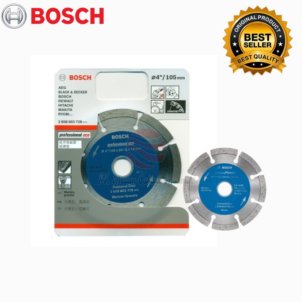 Bosch Mata Potong Gerinda Diamond untuk Marble / Granite 105 mm